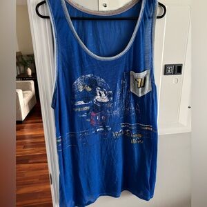 Disney Blue Tank Top with Mickey Mouse Design